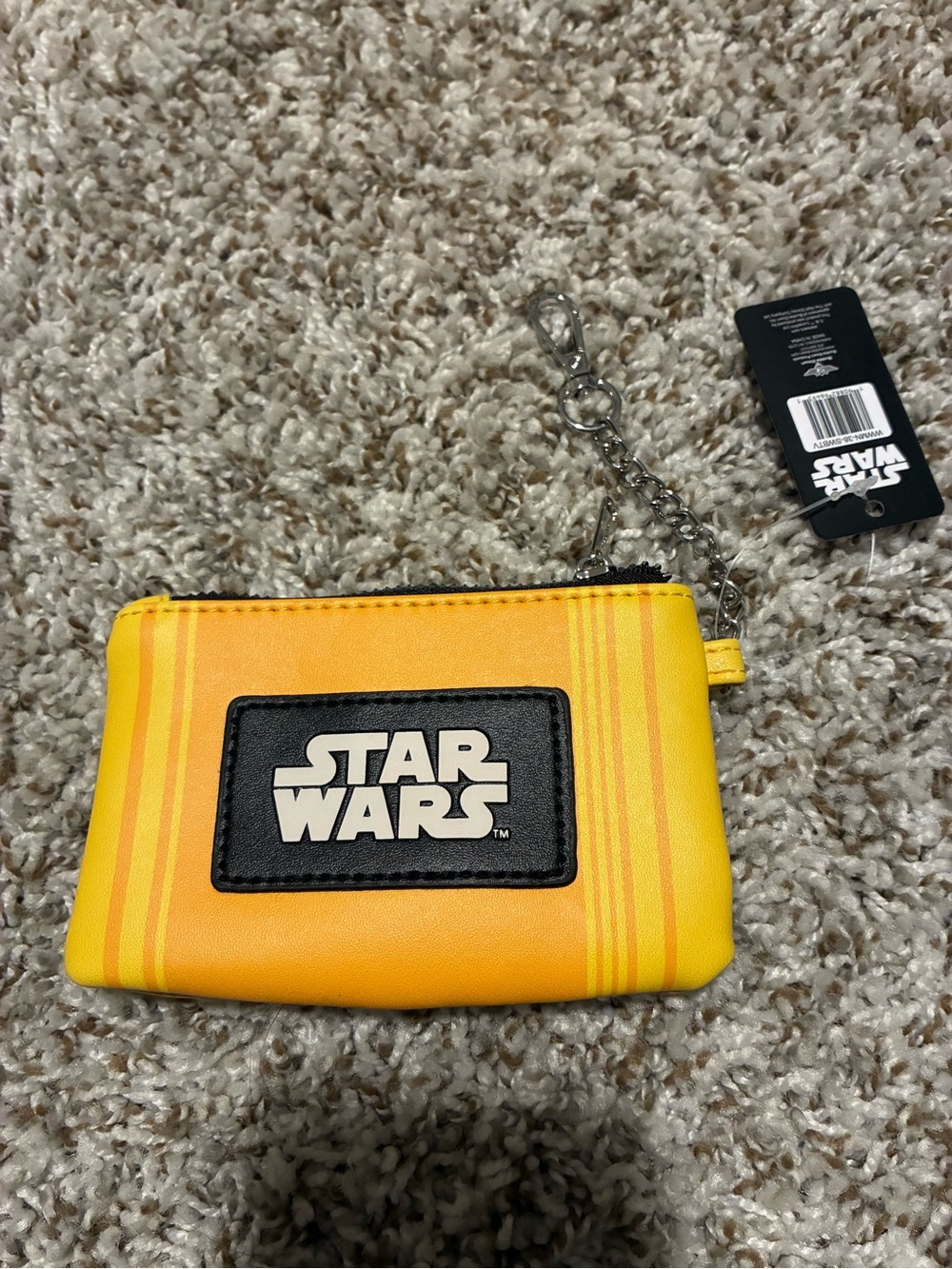 Star Wars Yellow and Black Zip Coin Case